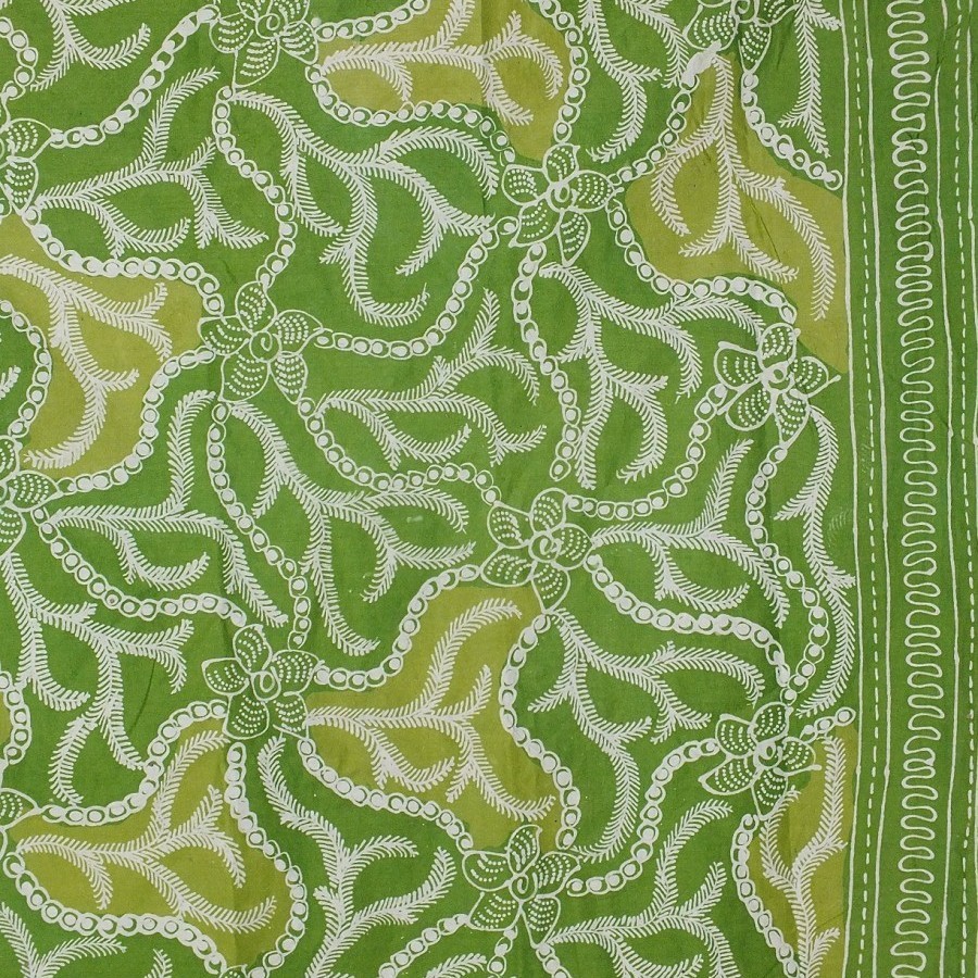 Batik Printing Santyu Motif Daun Garis